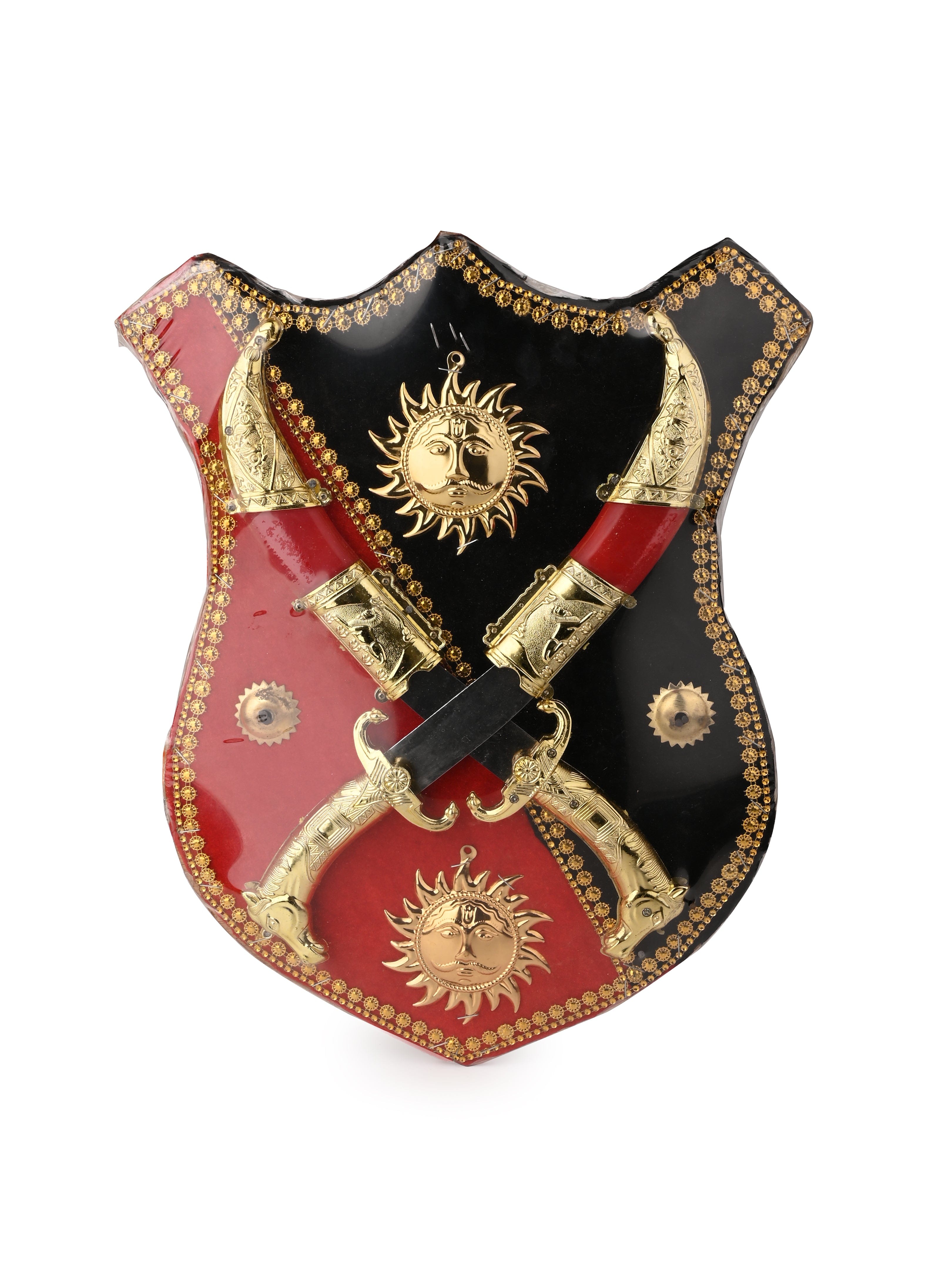 Wall Decor Rajput Dhal Talwar Shield & Knife Set | Shop Now
