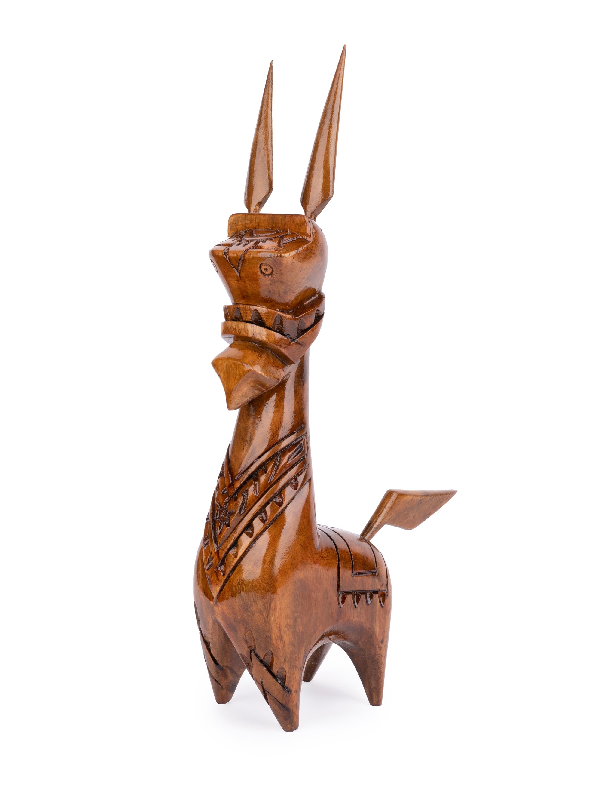 Wooden Handmade Traditional Horse famous worldwide as Terracotta Horse - 16 inches height - The Heritage Artifacts