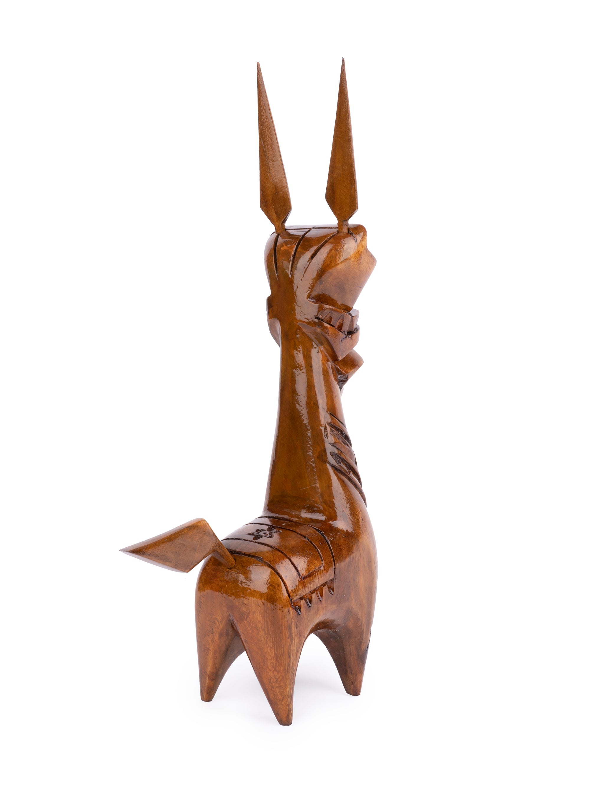 Wooden Handmade Traditional Horse famous worldwide as Terracotta Horse - 16 inches height - The Heritage Artifacts