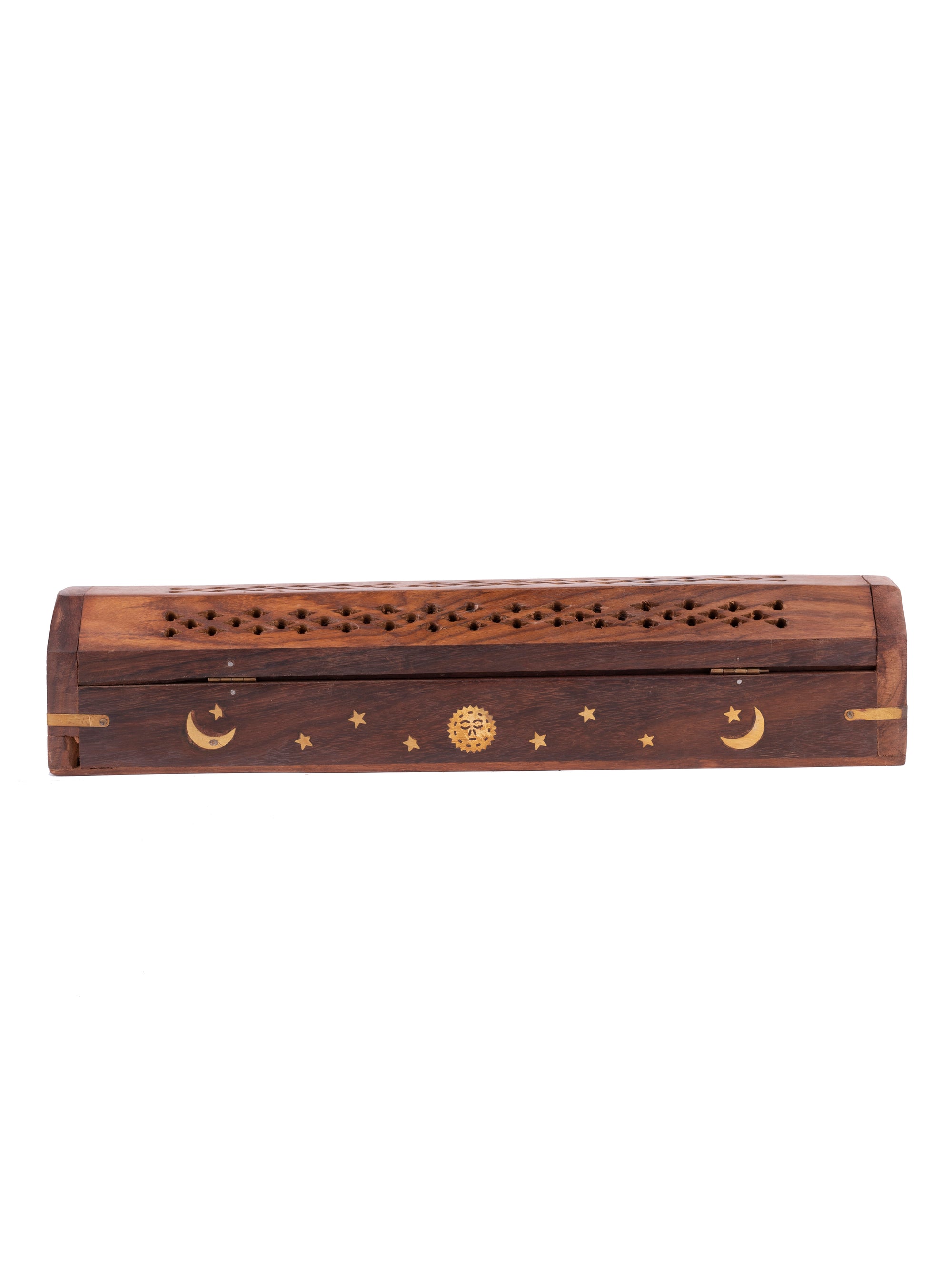 Shisham Wood and Brass Dhoop / Agarbatti / Incense Stick Box - The Heritage Artifacts