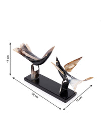 Natural Buffalo Horn Pair of Standing Birds Decorative Showpiece - The Heritage Artifacts