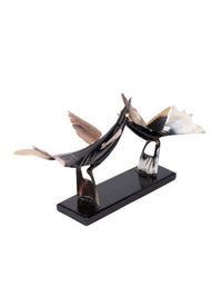 Natural Buffalo Horn Pair of Standing Birds Decorative Showpiece - The Heritage Artifacts