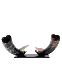 Natural Buffalo Horn Pair of Birds Feeding Decorative Showpiece - The Heritage Artifacts