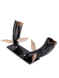 Natural Buffalo Horn Pair of Birds Feeding Decorative Showpiece - The Heritage Artifacts