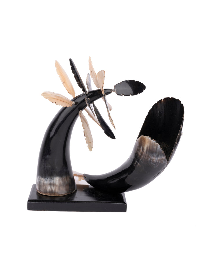 Natural Buffalo Horn Fish Decorative Showpiece - 12 inches - The Heritage Artifacts