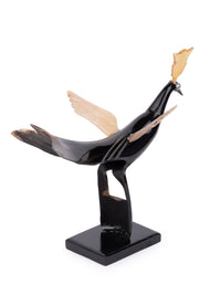 Natural Buffalo Horn Decorative Bird Showpiece - 9 inches - The Heritage Artifacts
