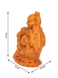 Terracotta Laughing Buddha Statue - 7 inches height - The Heritage Artifacts