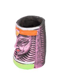 Terracotta Colorful Pen Stand, Egyptian Cleopetra Design - The Heritage Artifacts