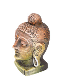 Terracotta Lord Buddha Head Decorative Showpiece - 8 inches - The Heritage Artifacts