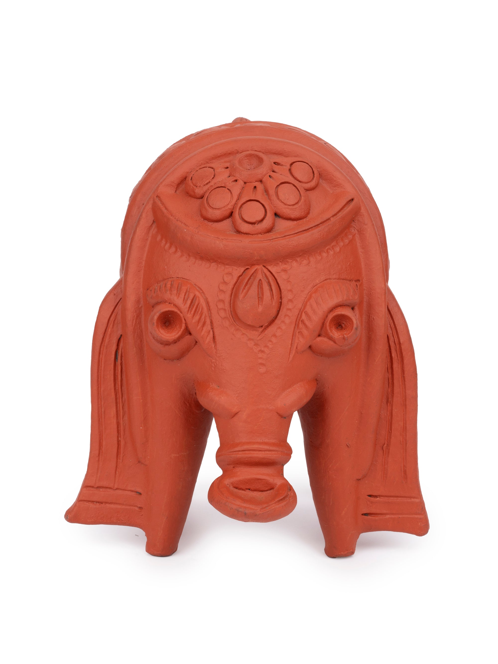 Terracotta Decorative Elephant Figurine - 6 inches height - The Heritage Artifacts