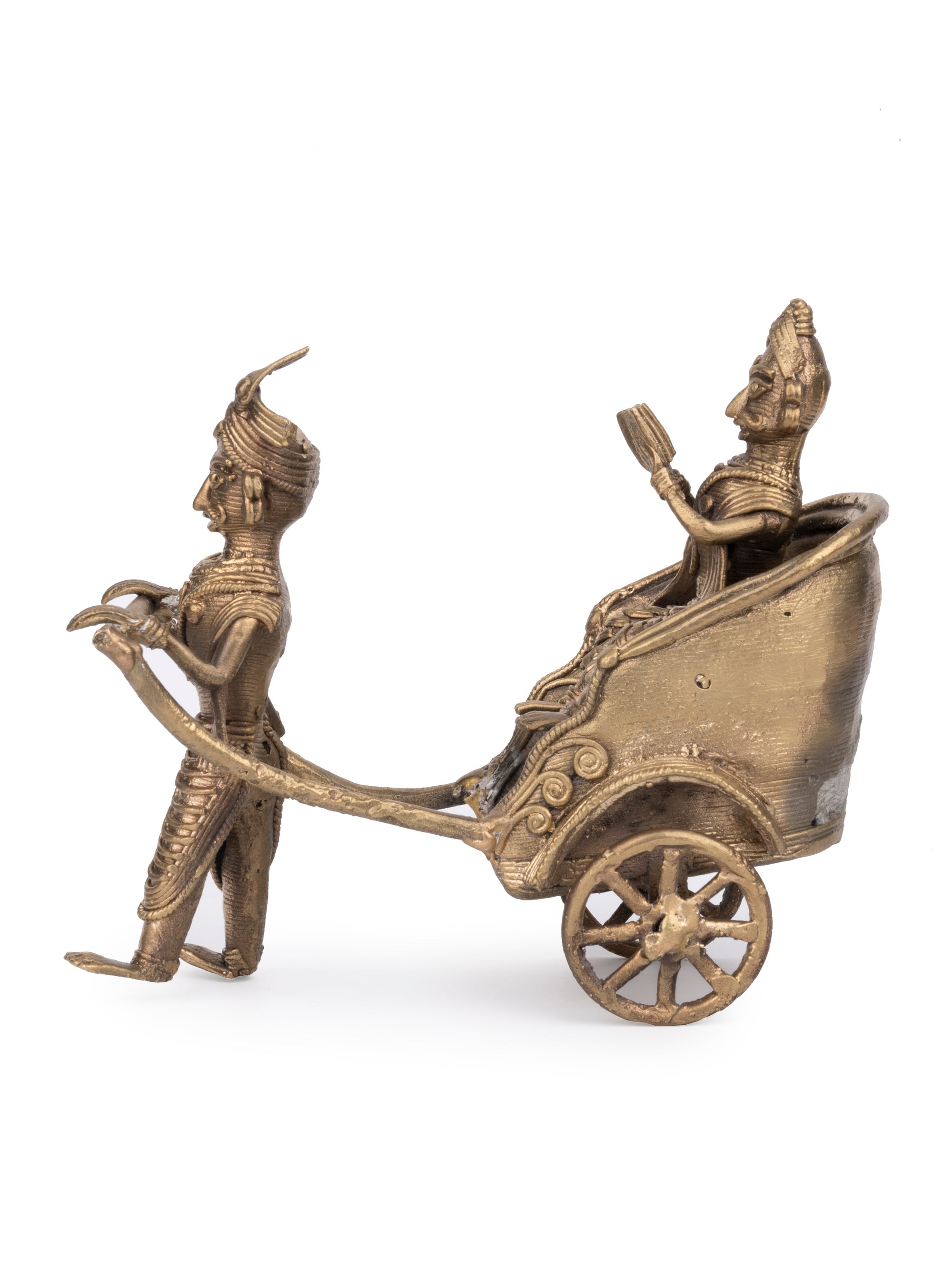 Dokra Craft Royal Rickshaw Decorative Showpiece - The Heritage Artifacts