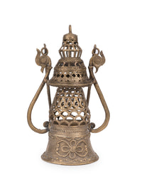 Dokra Art Lantern / Hurricane Decorative Showpiece - 9 inches height - The Heritage Artifacts