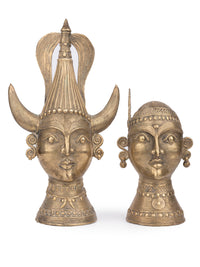 Dokra Tribal Couple Madiya Madin Brass Decor Showpiece - The Heritage Artifacts