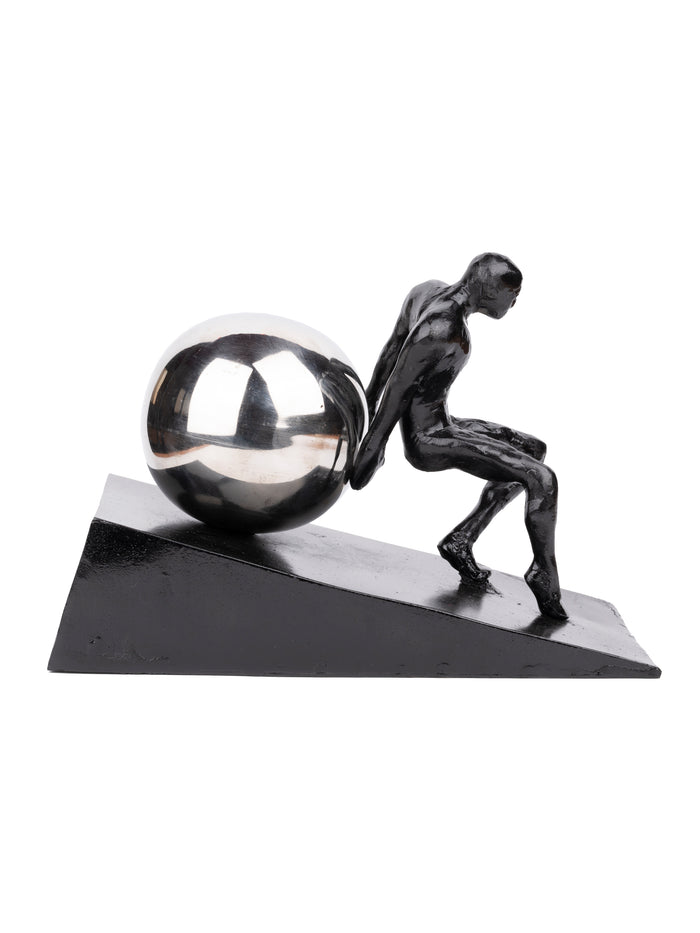 Sculpture name - THE STONE OF SISYPHUS ROLLING DOWN - The Heritage Artifacts
