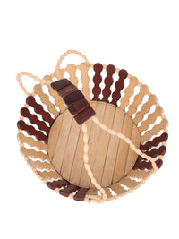 Shantiniketan Art - Bamboo Hanging Fruit Basket - The Heritage Artifacts