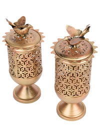 Metal Crafted Tea Light Candle Holder - Set of 2 - The Heritage Artifacts