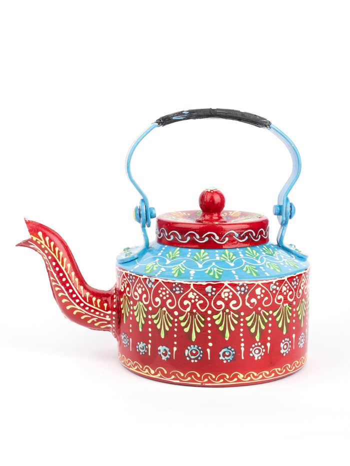 Traditional Meenakari Style Hand Painted Tea Kettle - The Heritage Artifacts