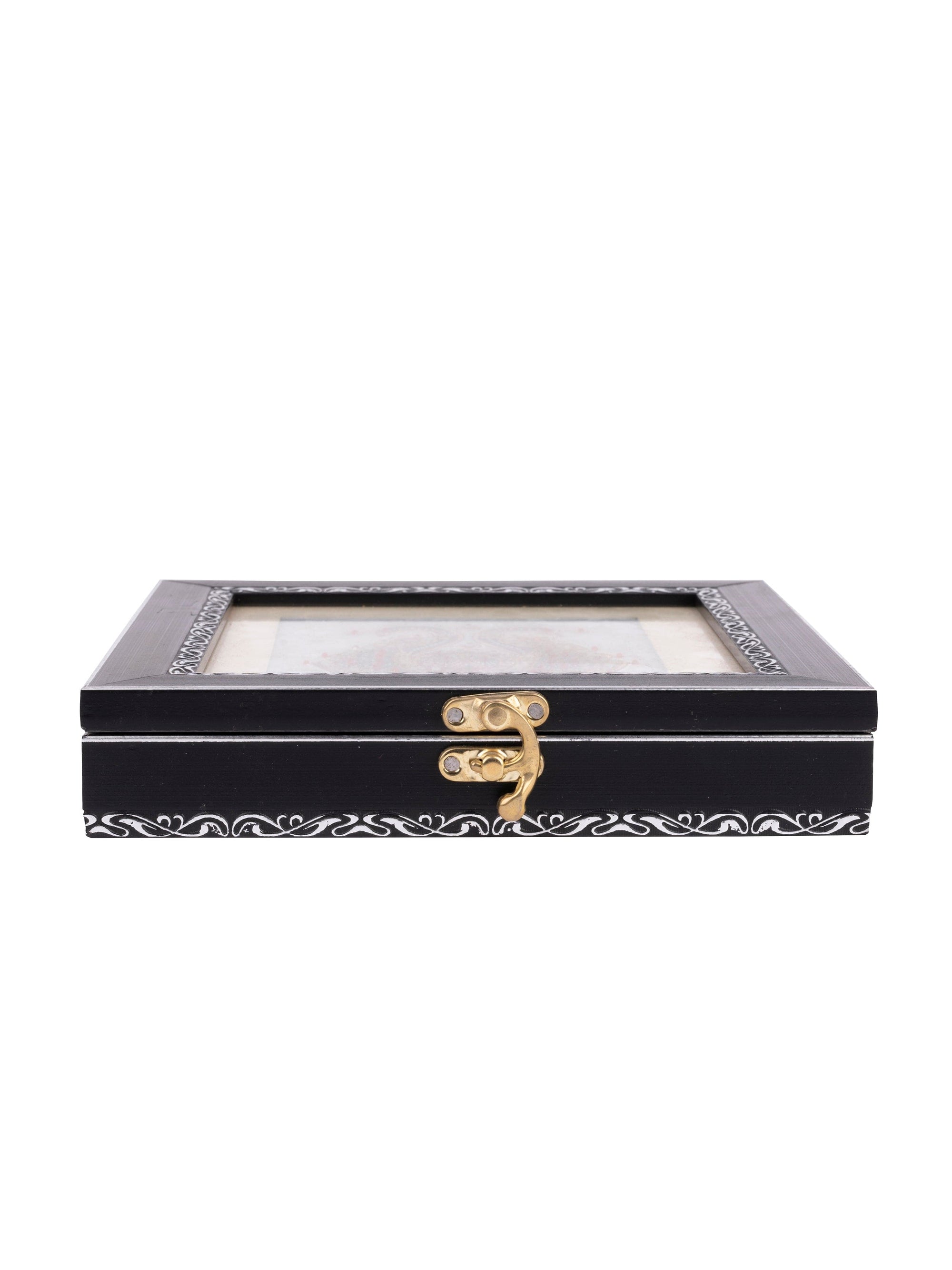 Assorted Design Wooden Gift Box with Marble tile on top  - 9x7 inches - The Heritage Artifacts