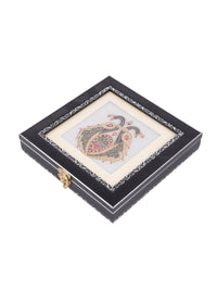 Assorted Design Wooden Gift Box with Marble tile on top  - 9x7 inches - The Heritage Artifacts