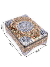Bright and Colorful Paper Mache Storage Box for Multiuse - The Heritage Artifacts