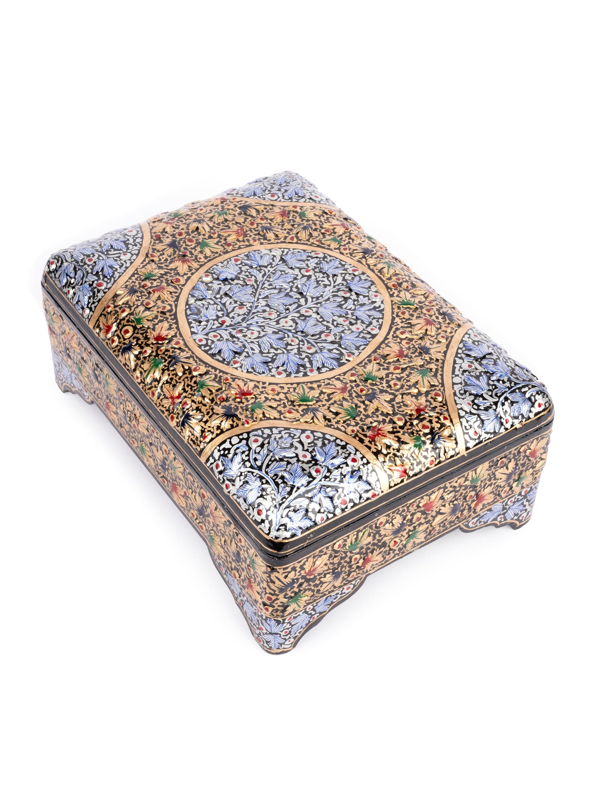 Bright and Colorful Paper Mache Storage Box for Multiuse - The Heritage Artifacts