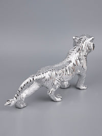 Zinc Metal Handcrafted Bengal Tiger Decorative Showpiece - 13 inches length - The Heritage Artifacts