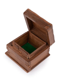 Assorted design Jewellery boxes hand carved of Walnut wood - 4x4 inches - The Heritage Artifacts
