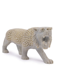 Fierce Lioness statue hand crafted from Paleva stone - The Heritage Artifacts