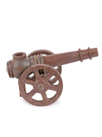 Decorative Canon showpiece made from Brown Paleva stone - The Heritage Artifacts