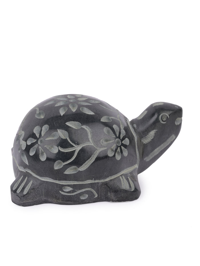 Hand crafted Black stone Tortoise, Decorative showpiece - The Heritage Artifacts