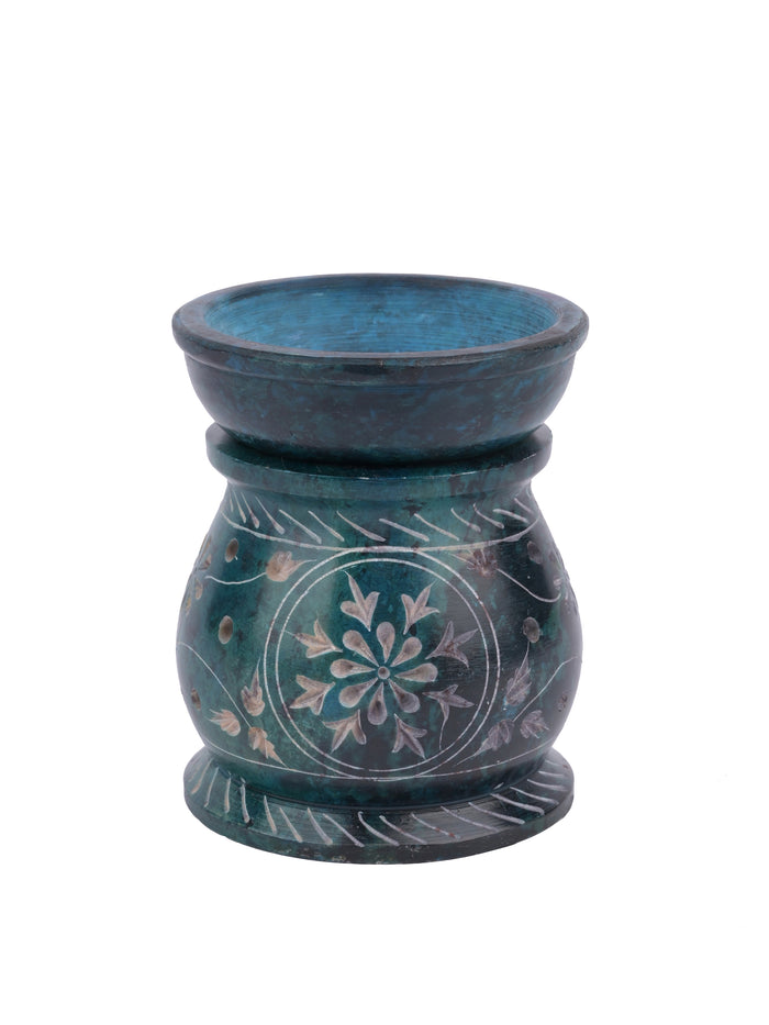 Diffuser / burner crafted in stone - small size - Blue - The Heritage Artifacts