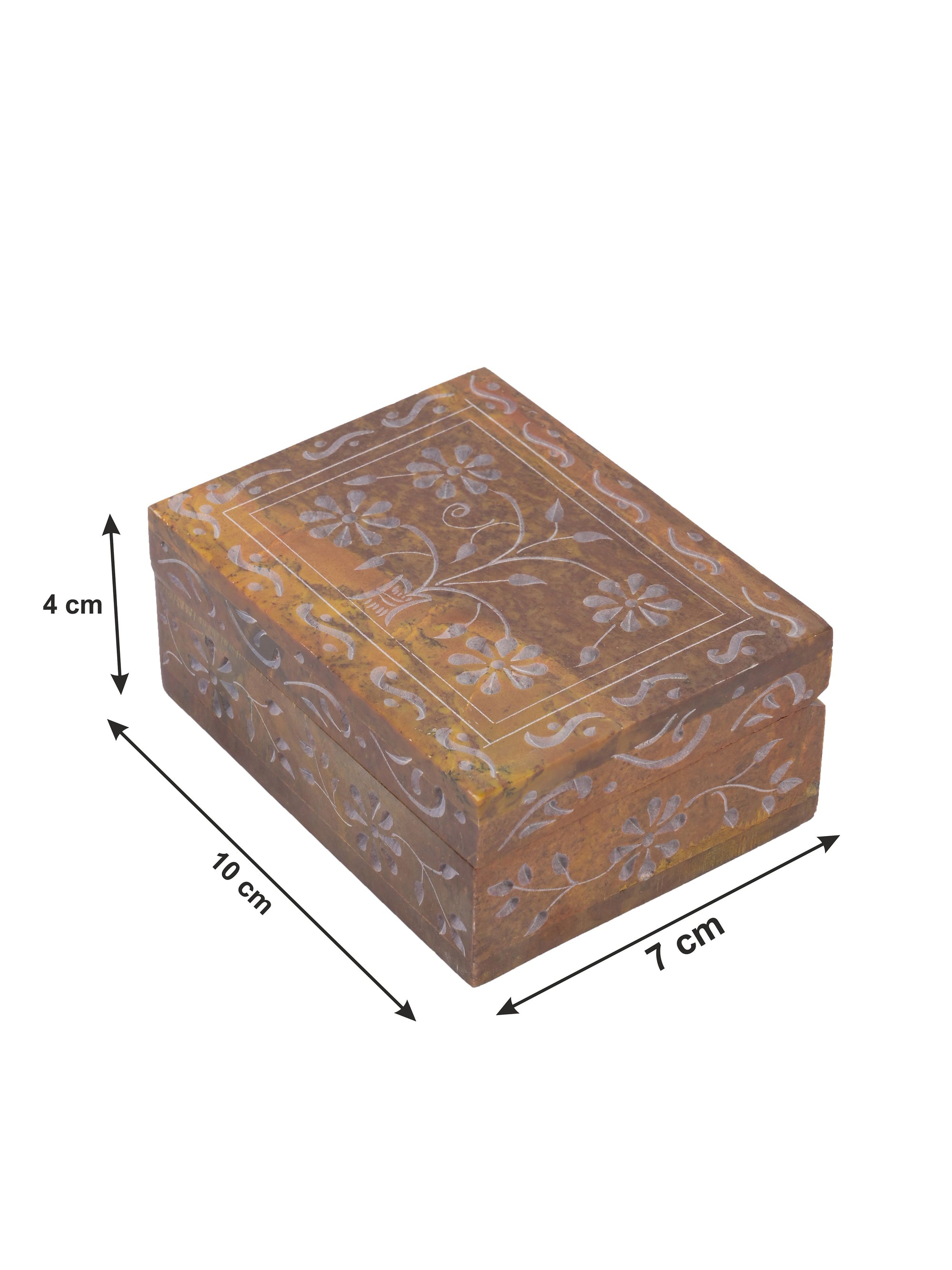 Soapstone crafted, small and stylish jewellery box - The Heritage Artifacts