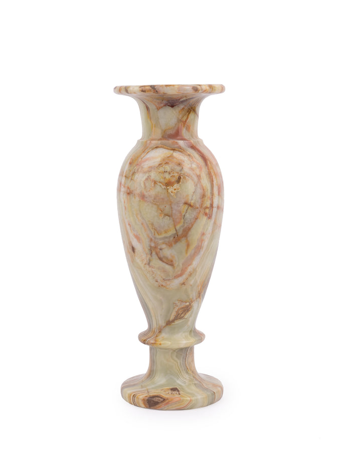 Stone crafted Flower vase with glossy finish, 12 inches in height - The Heritage Artifacts