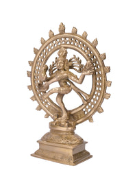 Dancing Shiva, Nataraj Statue made of Brass - 12 inches height - The Heritage Artifacts
