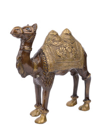 Brass crafted and painted Decorative Camel Showpiece - The Heritage Artifacts