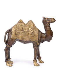 Brass crafted and painted Decorative Camel Showpiece - The Heritage Artifacts