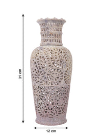 Flower vase / decorative showpiece finely hand carved from stone - The Heritage Artifacts