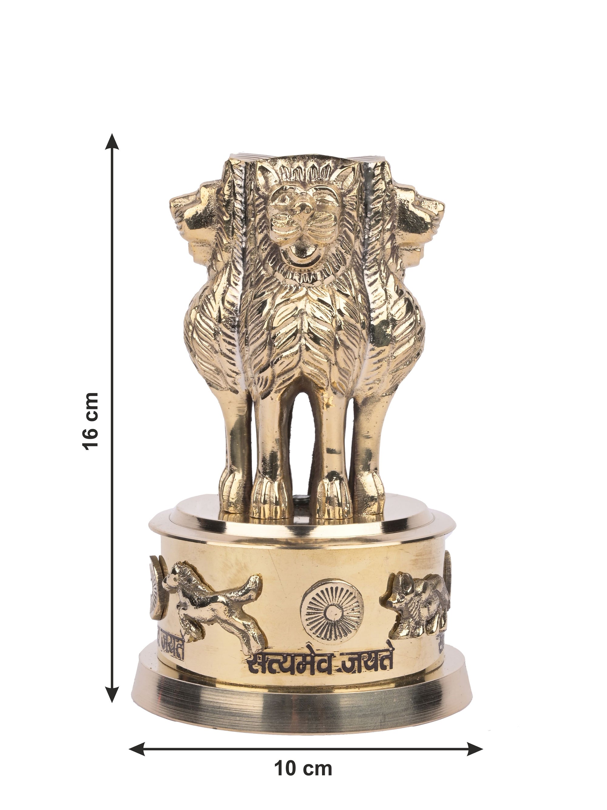 Antique Brass Ashok Stambh / Pillar Decorative Showpiece for Home / Office Desk - The Heritage Artifacts