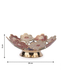 Painted Brass Fruit Bowl, Big size - 8 inches diameter - The Heritage Artifacts