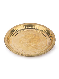 8 inches Traditional Design Brass Plate for Everyday Use - The Heritage Artifacts