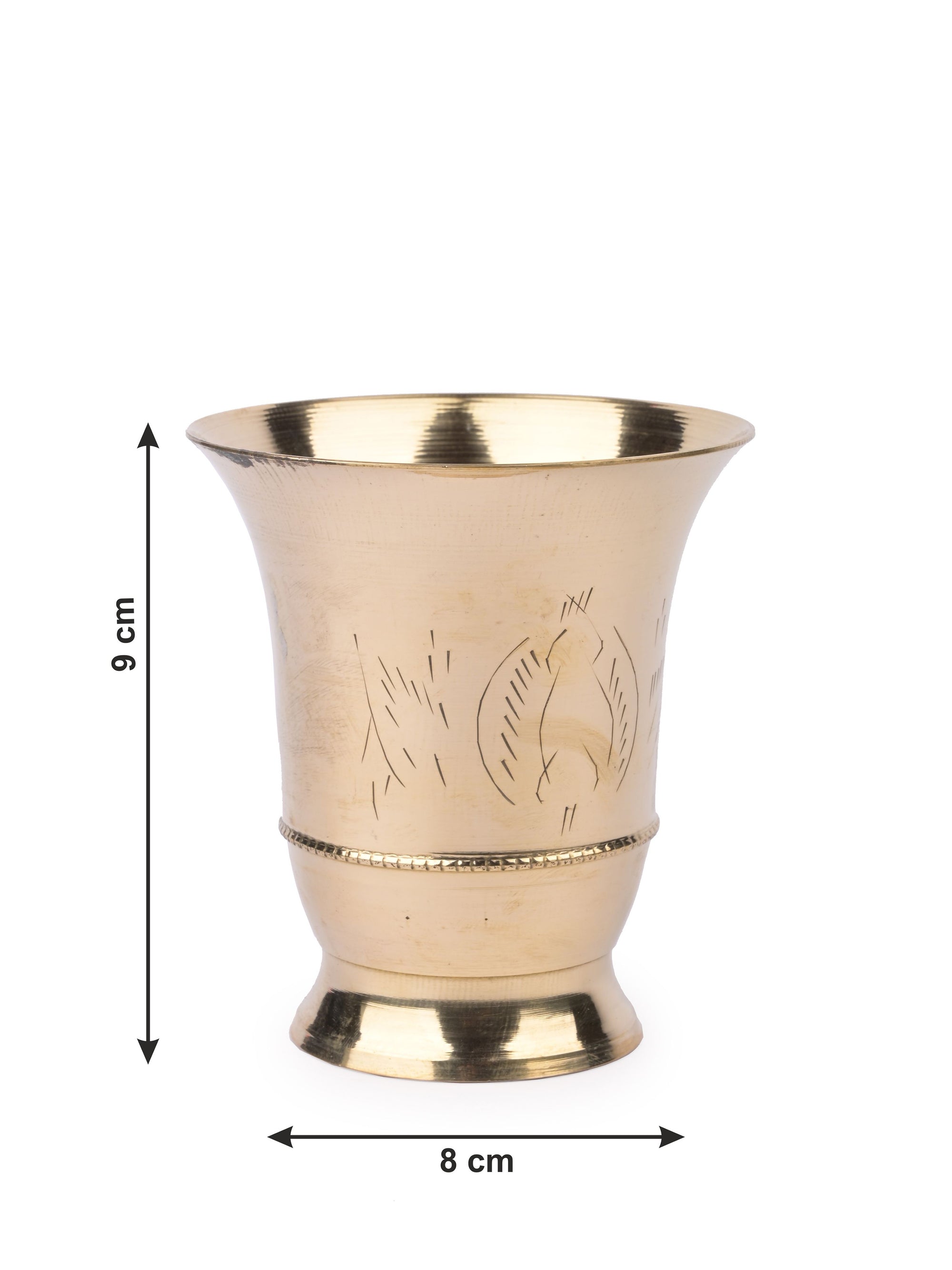 Hand crafted Small Brass Glass / Tumbler - 100 ml - The Heritage Artifacts