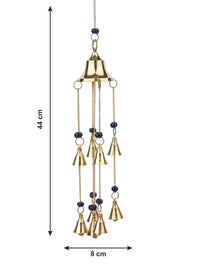 Hanging Bells Wind Chime made of Brass - 44 cms long with chain - The Heritage Artifacts