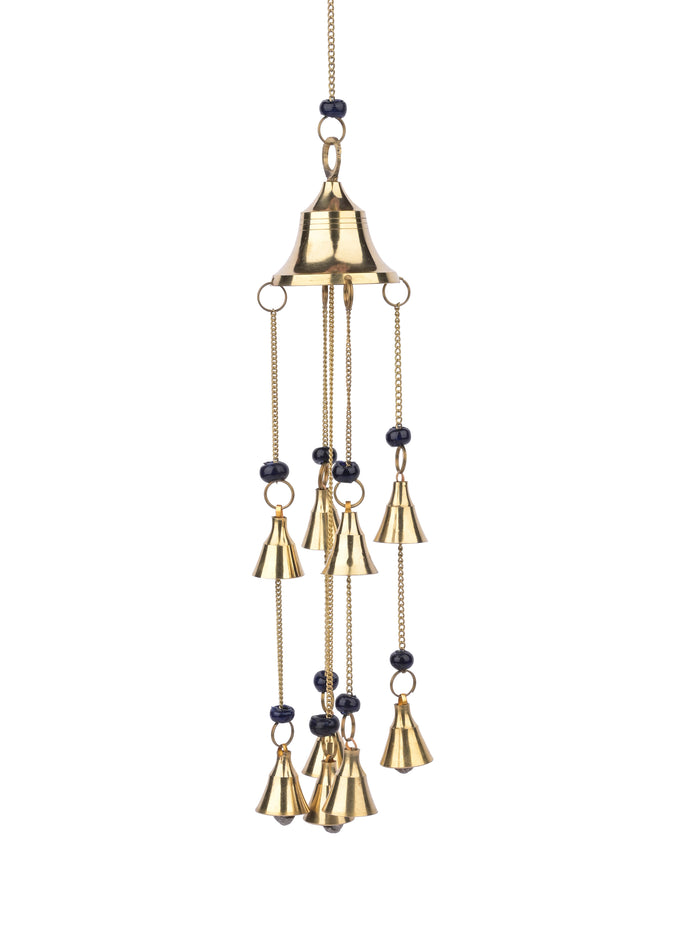 Hanging Bells Wind Chime made of Brass - 44 cms long with chain - The Heritage Artifacts