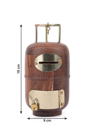 Cylinder design wooden Money Bank / Piggy Bank / Coin storage unit - The Heritage Artifacts