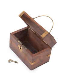Wooden Treasure Chest design Money Bank / Piggy Bank / Coin box - The Heritage Artifacts