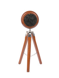 Vintage Clock over a wooden Tripod Stand - 18 inches in height - The Heritage Artifacts