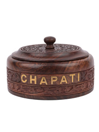 Handcrafted Shisham Wood Chapati / Roti box - The Heritage Artifacts