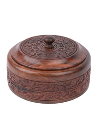 Handcrafted Shisham Wood Chapati / Roti box - The Heritage Artifacts