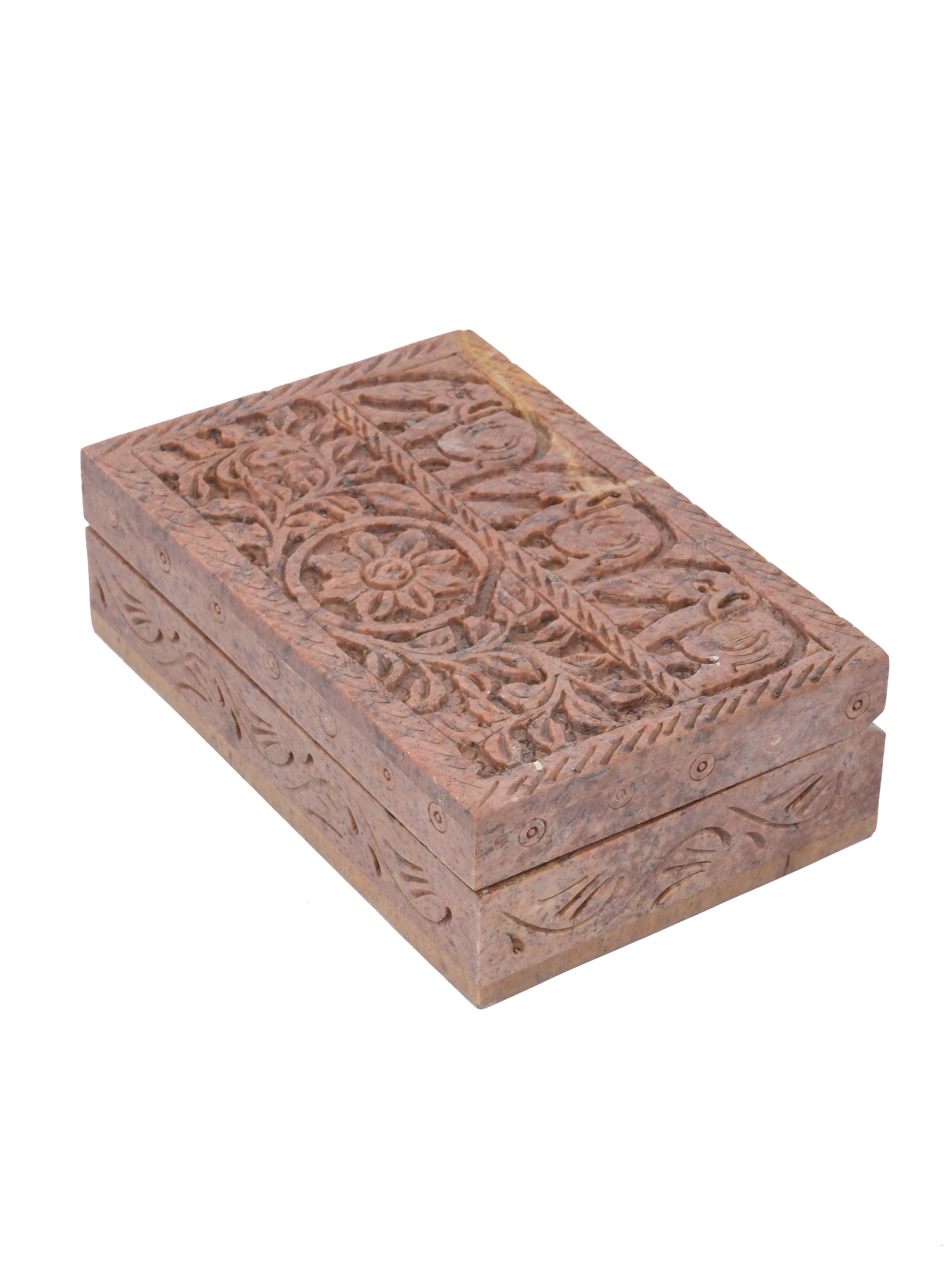 Medium size Jewellery / Storage box handcrafted from soapstone - The Heritage Artifacts
