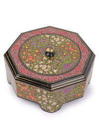 Colorful and Decorative Paper Mache Dry fruit box - The Heritage Artifacts